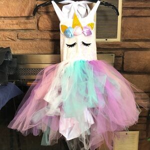 Unicorn Tutu Dress with Pastel Colors tulle 
Dress up Birthday